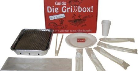 Guido Die Grillbox Einweggrill - 31-teilig für 5 Personen