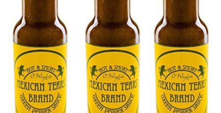 Mexican Tears® - Green Pepper Sauce - 3er Pack, scharfe Sauce aus Chili & Meersalz, perfekt als Grill-Zubehör für BBQ Sauce, Pulled Pork & zum Aufpeppen von Suppen [3x100ml Chilisauce]