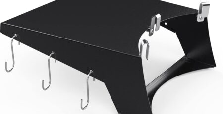 onlyfire BBQ Beistelltisch, Grilltischablage, Seitentisch für Weber 57 cm Kugelgrill & Master-Touch Holzkohlegrill, Grill Zubehör für Weber Kettle 57cm
