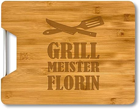 personalisiertes Schneidebrett - Geschenke für Männer - Holzbrett mit Gravur - ideal als grill Zubehör - Geschenk für den Grillmeister, Grillen und BBQ-Fans