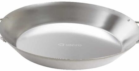 tepro Grillzubehör Edelstahl-Grillpfanne, Durchmesser ca. 35,5 cm, induktionsgeeignet Silber