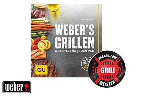 Weber Grillbuch | Weber's Grillen: Rezepte für jeden Tag + "Grillmeister" Sticker by Collectix
